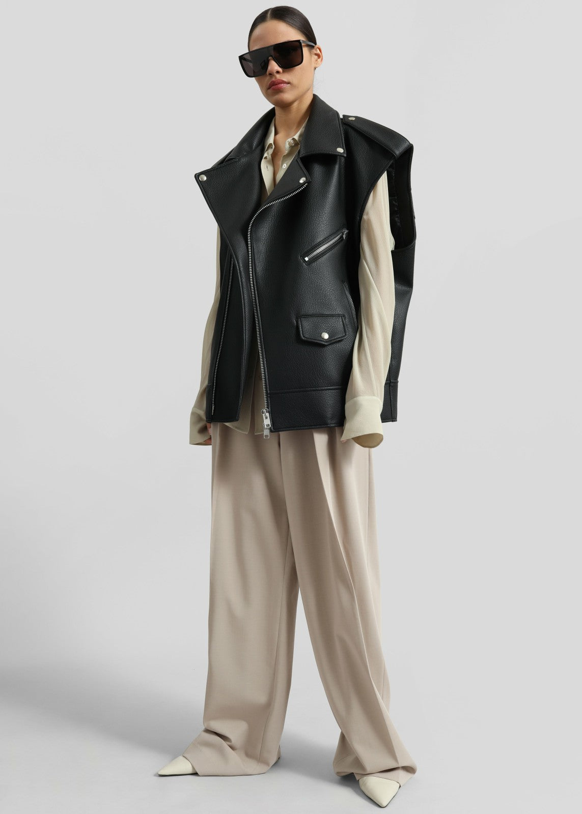 Tansy Pleated Trousers Beige - Women