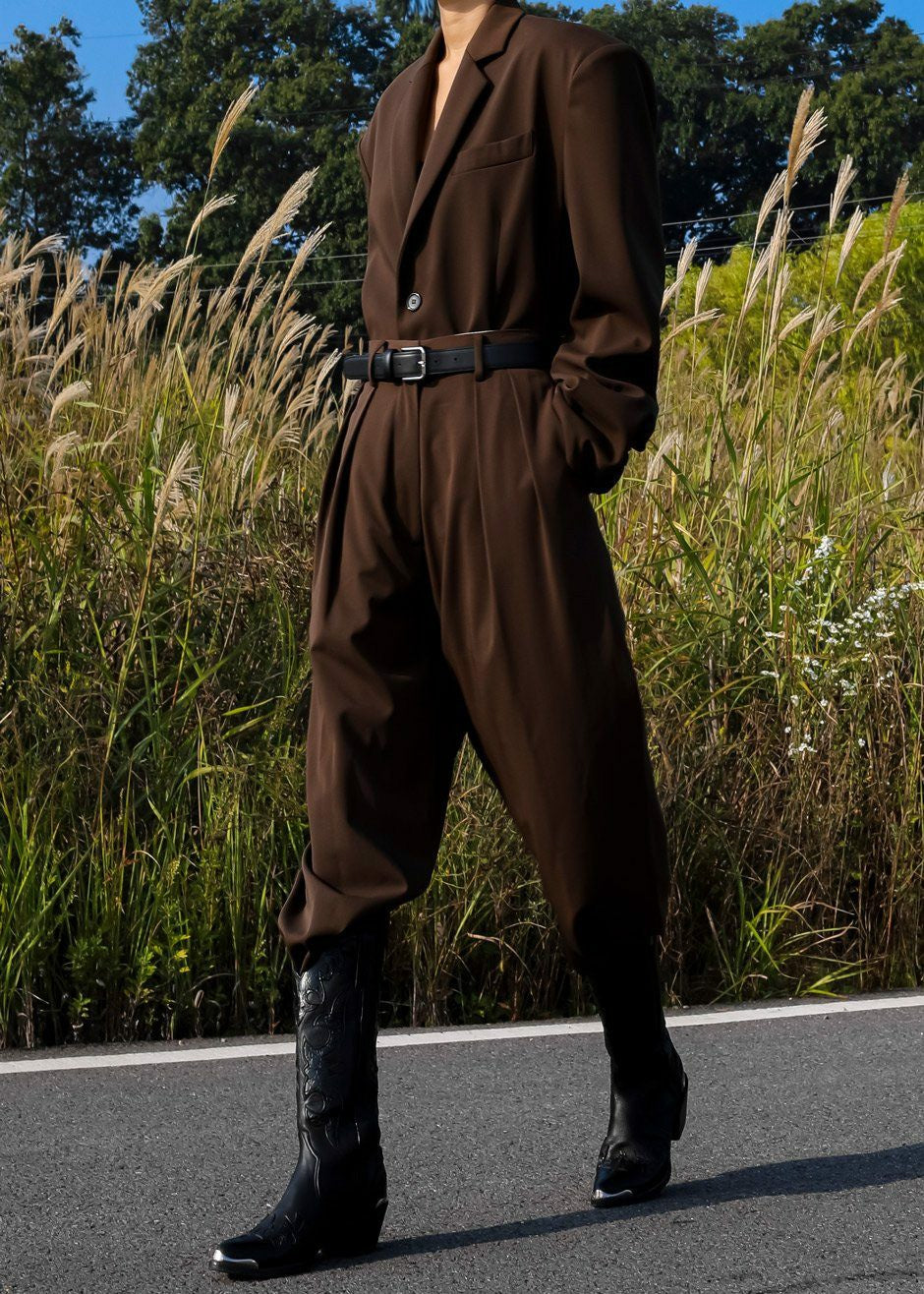 Tansy Oversized Blazer Chocolate - Women