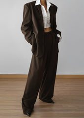 Tansy Oversized Blazer Chocolate - Women