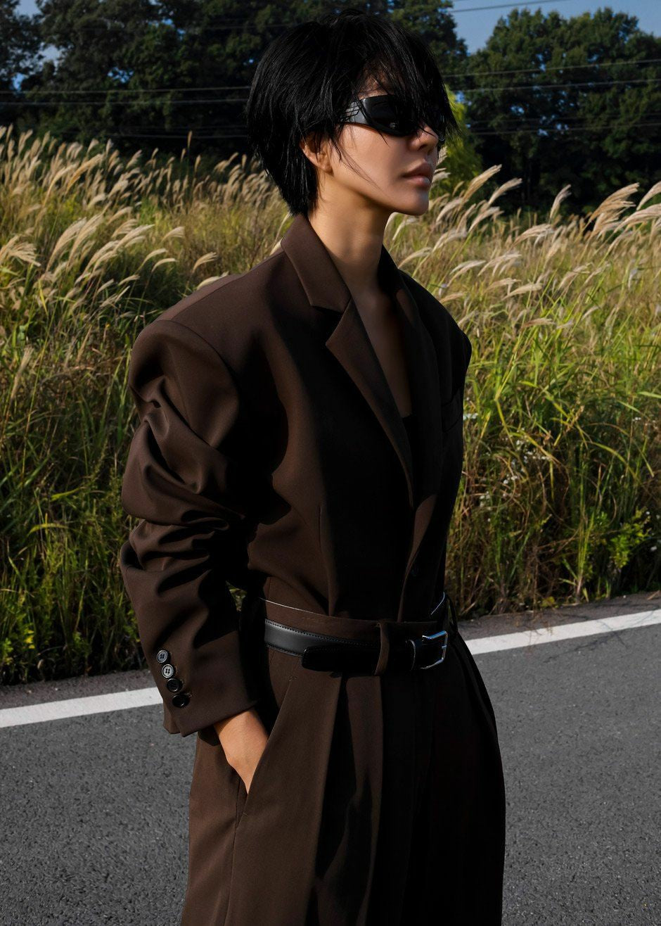 Tansy Oversized Blazer Chocolate - Women
