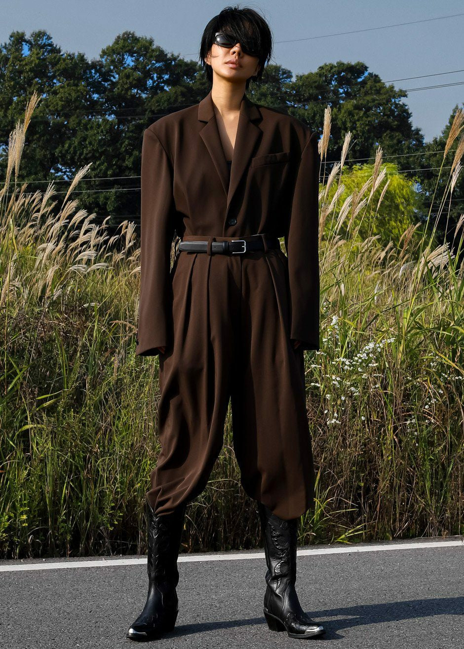 Tansy Oversized Blazer Chocolate - Women
