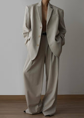 Tansy Oversized Blazer Beige - Women