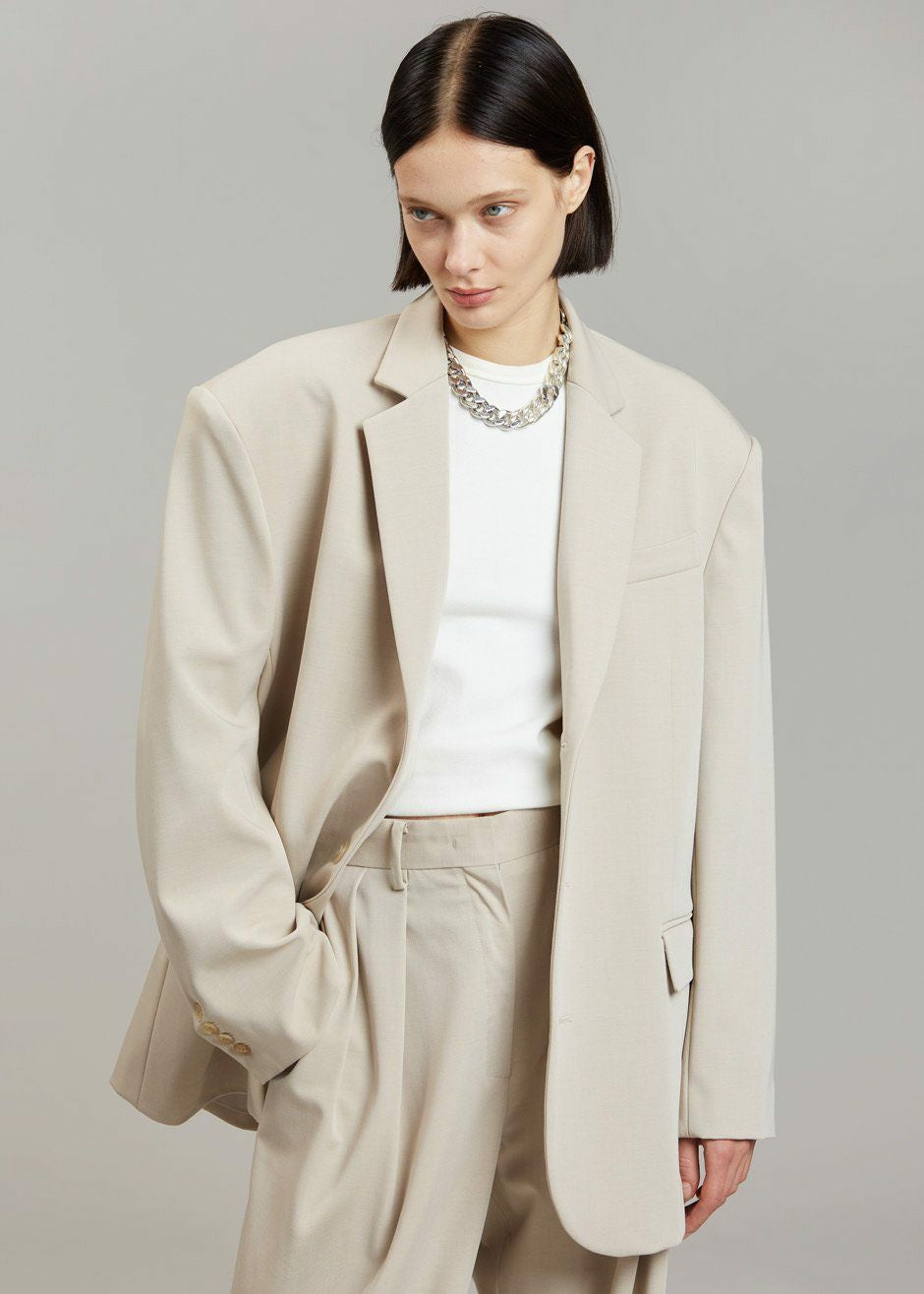 Tansy Oversized Blazer Beige - Women