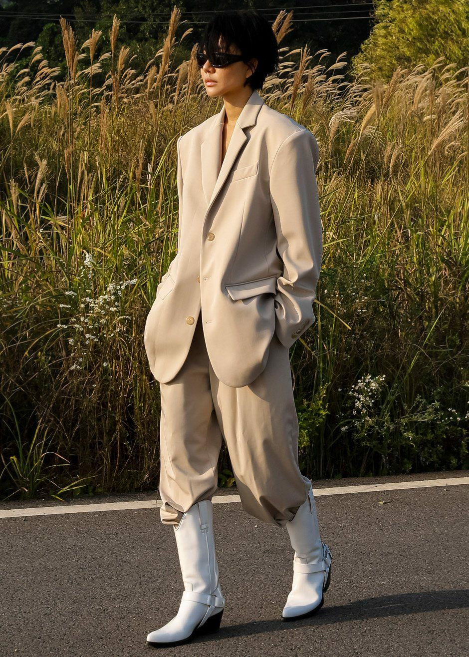 Tansy Oversized Blazer Beige - Women