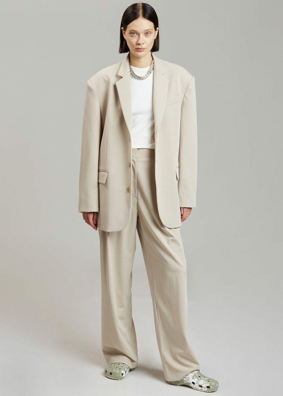 Tansy Oversized Blazer Beige - Women
