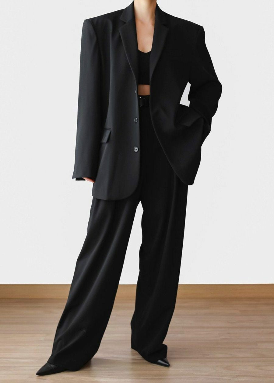 Tansy Pleated Trousers Black - Women