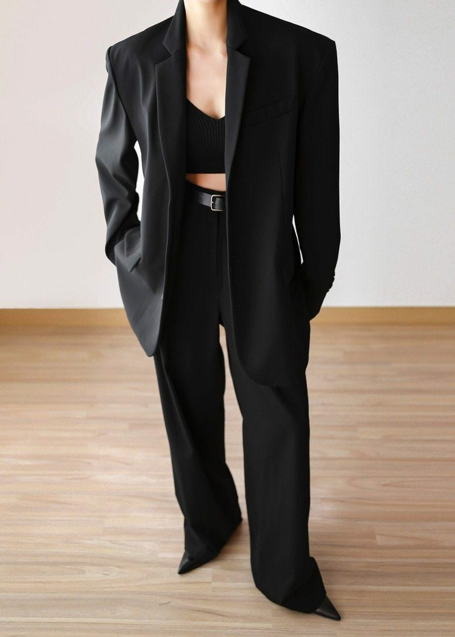 Tansy Pleated Trousers Black - Women