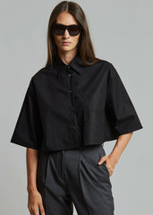 Odem Cropped Shirt Black - Women