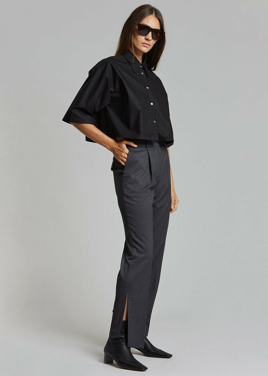 Odem Cropped Shirt Black - Women
