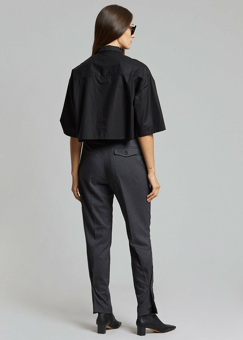 Odem Cropped Shirt Black - Women