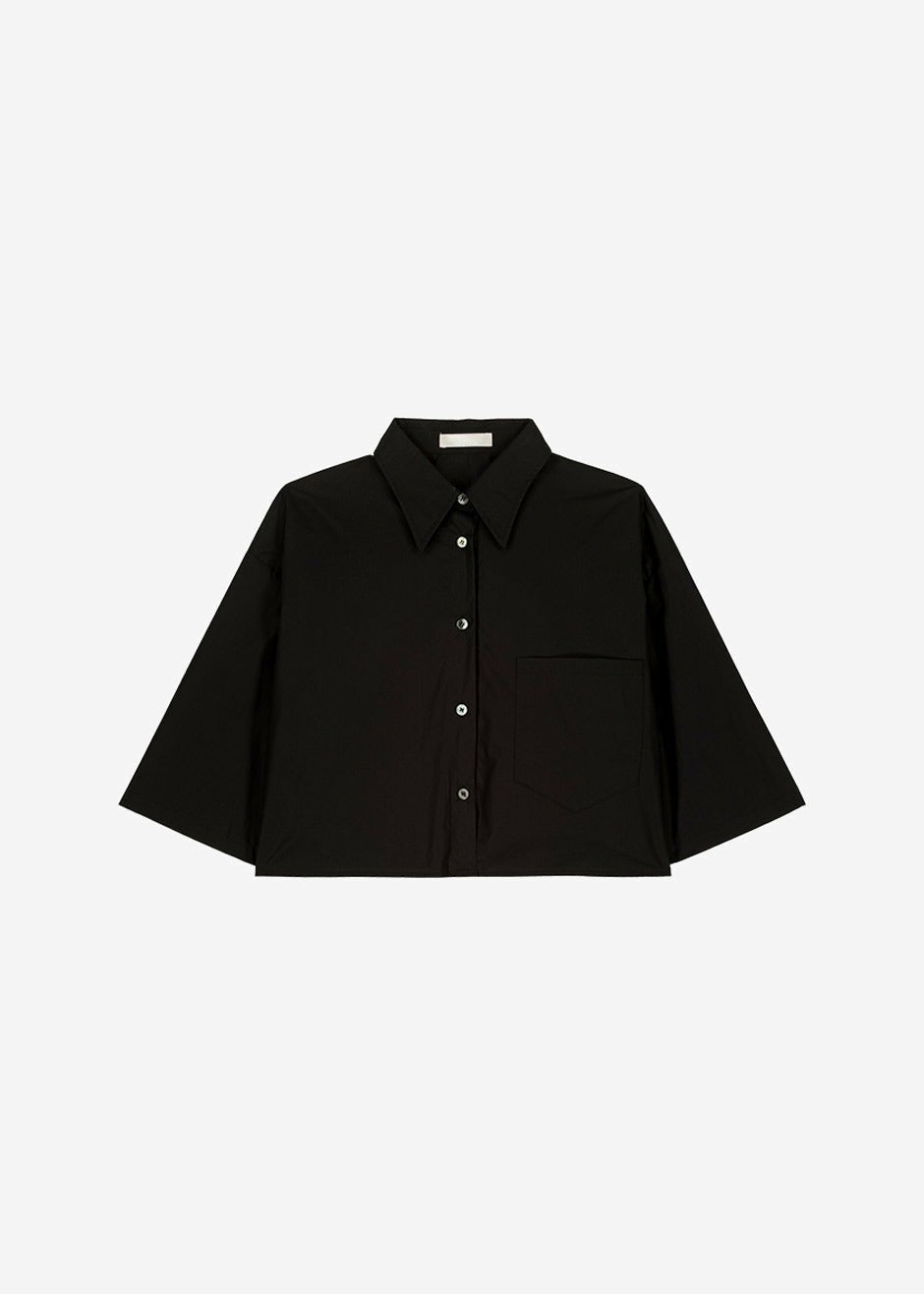 Odem Cropped Shirt Black - Women
