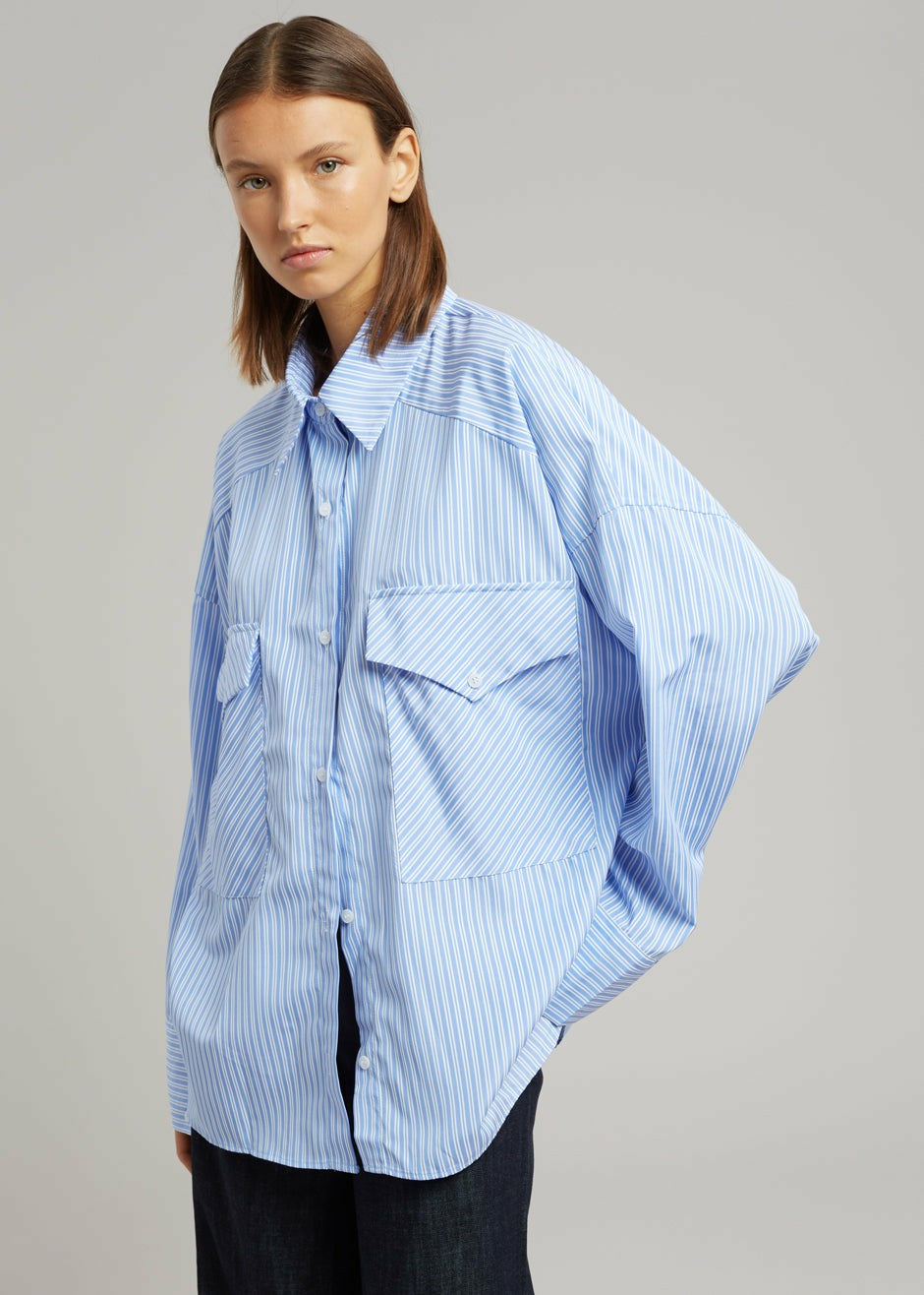 Orson Pocket Shirt Blue Stripe - Women