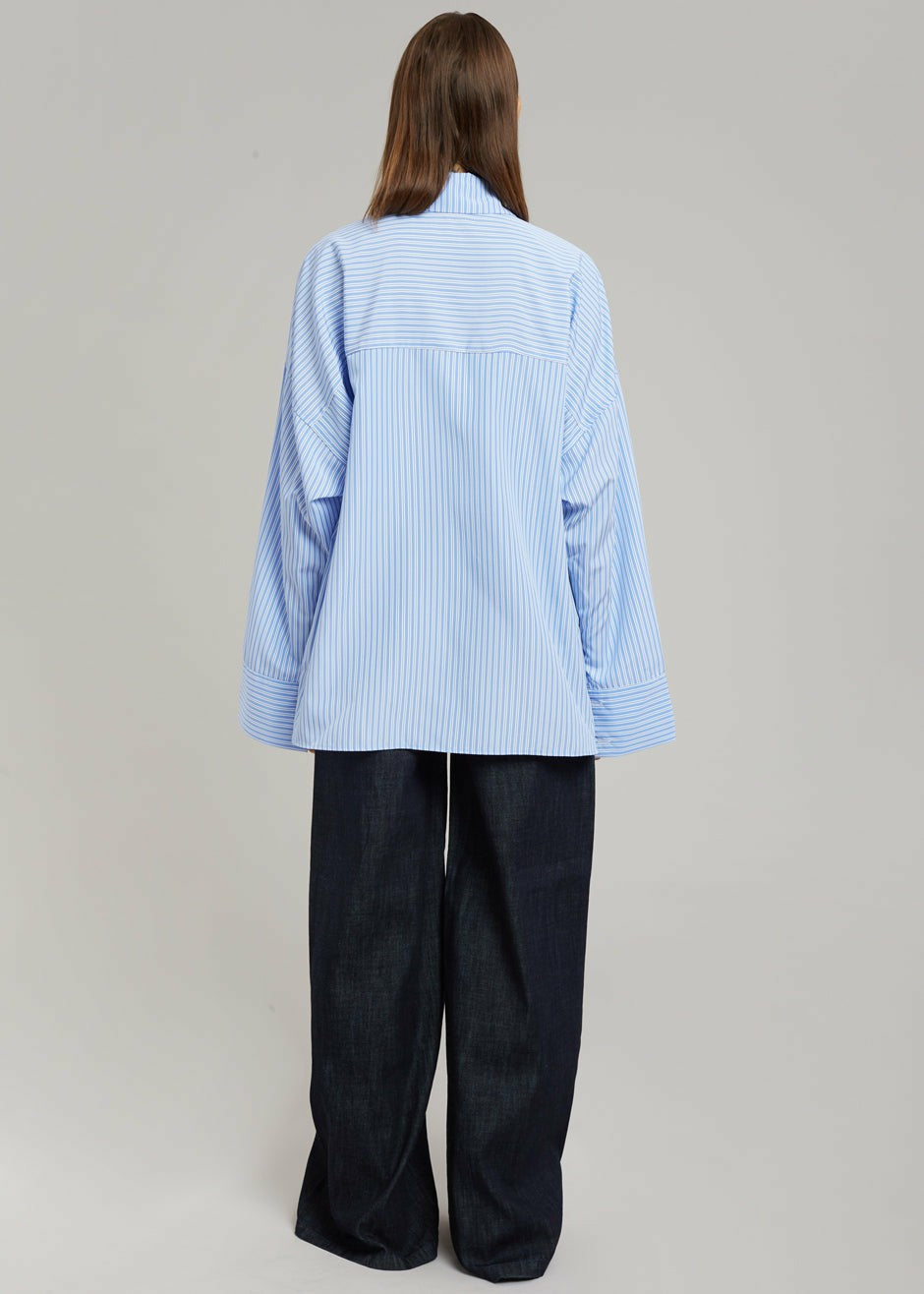 Orson Pocket Shirt Blue Stripe - Women