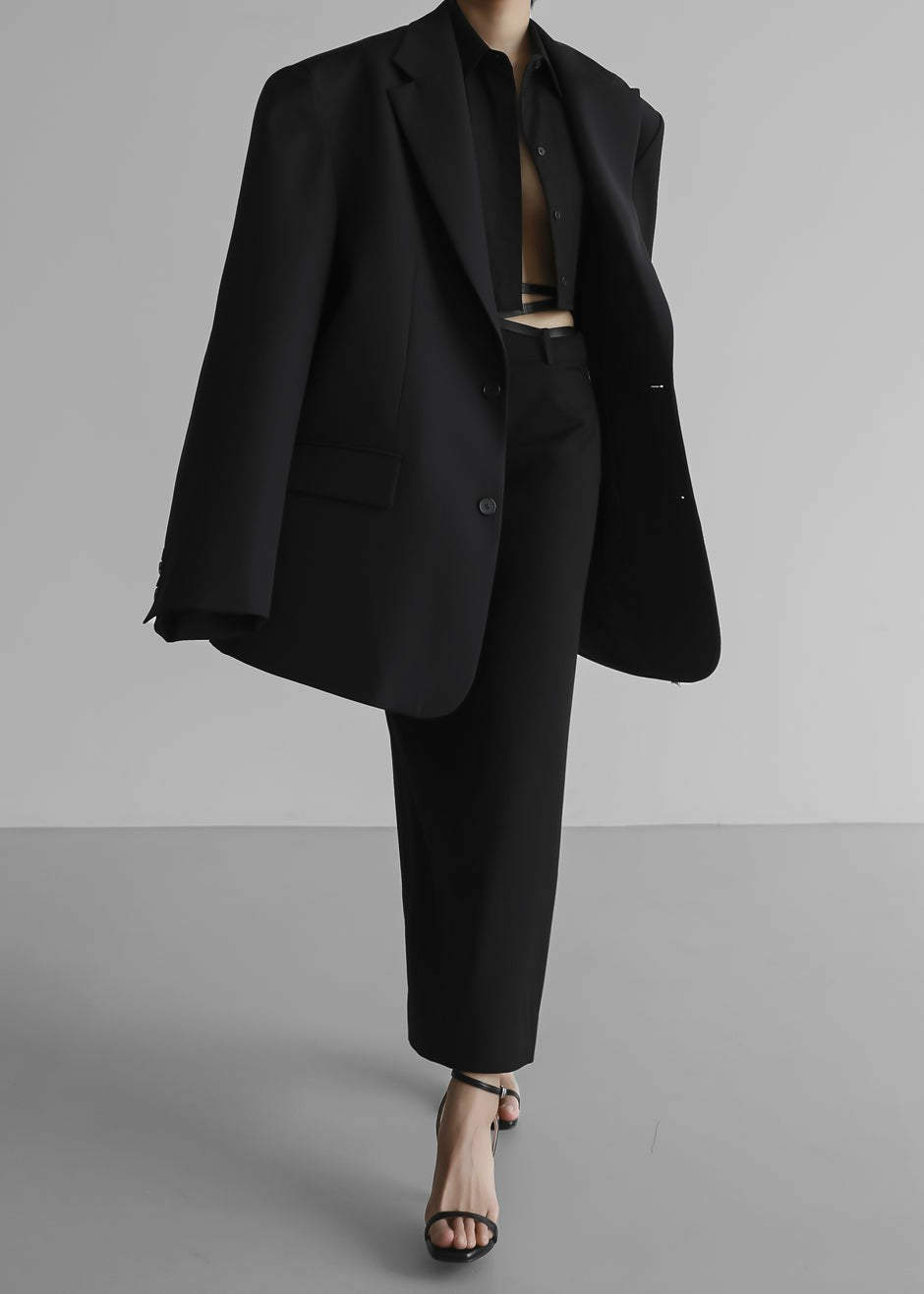 Dee Maxi Oversized Blazer Black - Women