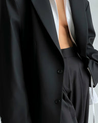 Dee Maxi Oversized Blazer Black - Women