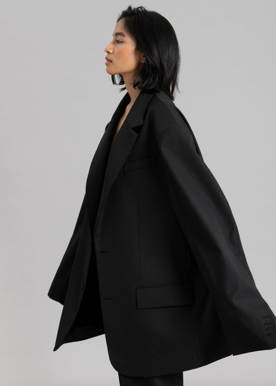 Dee Maxi Oversized Blazer Black - Women