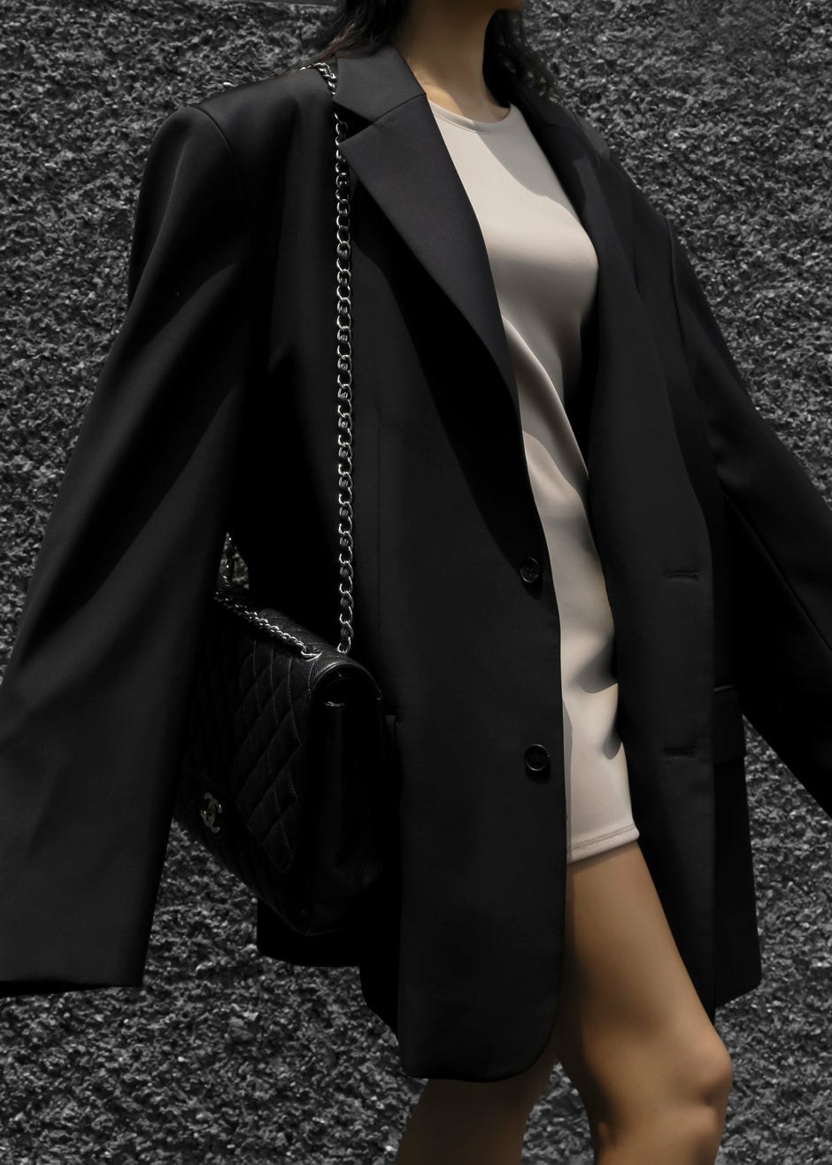 Dee Maxi Oversized Blazer Black - Women