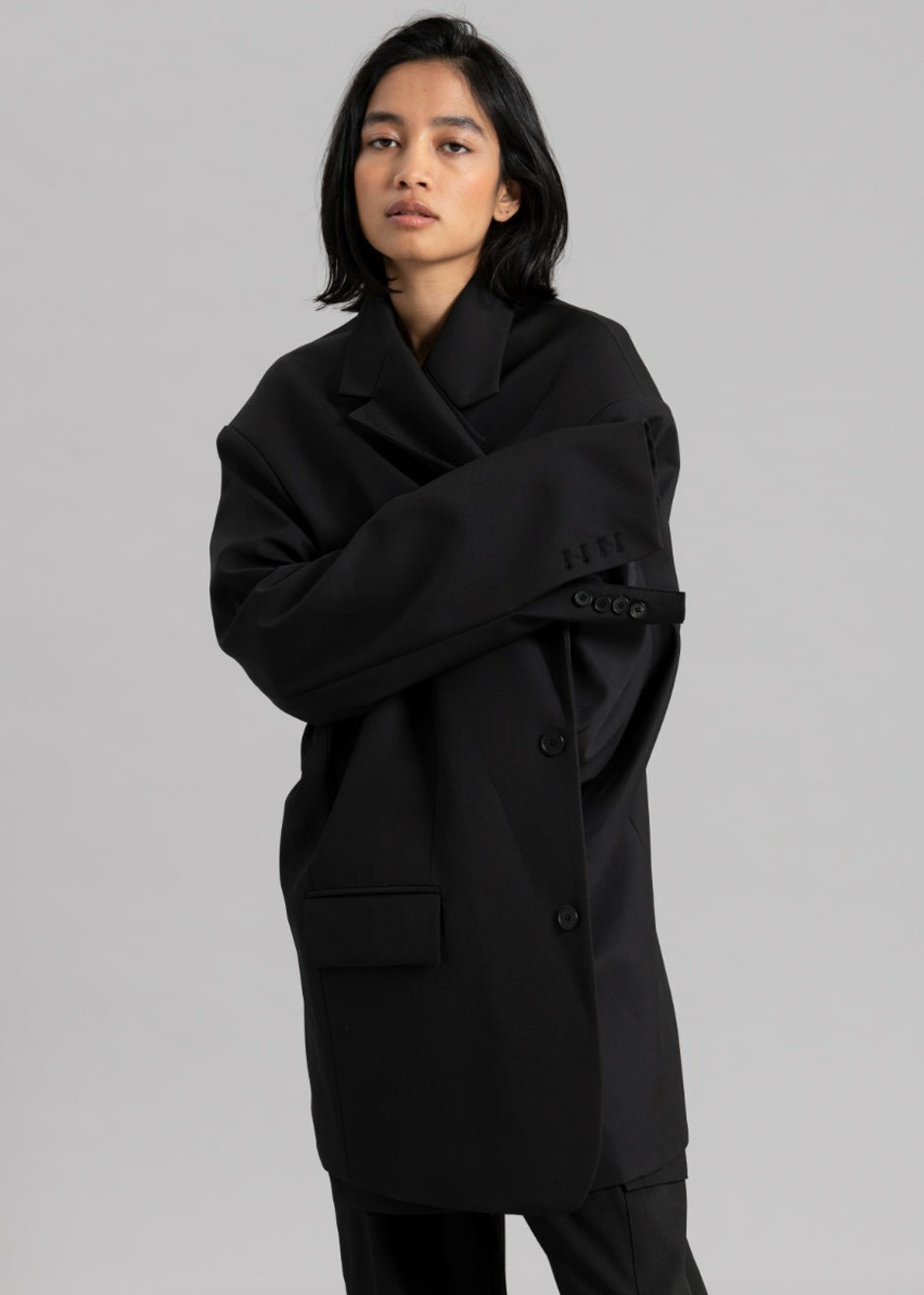 Dee Maxi Oversized Blazer Black - Women