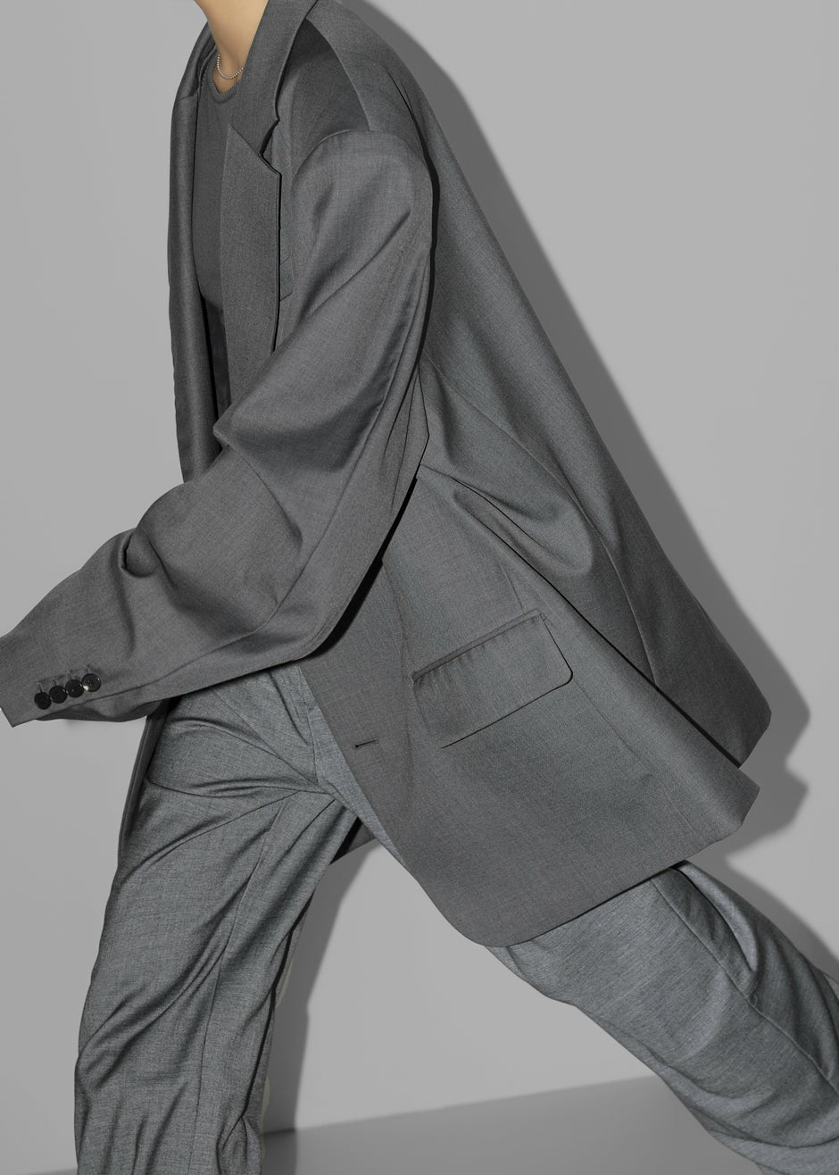 Dee Maxi Oversized Blazer Charcoal - Women