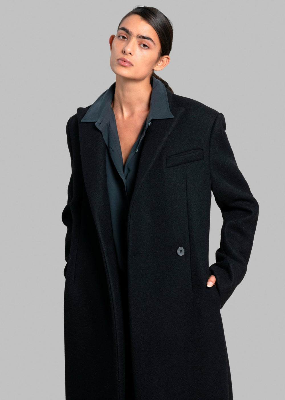 Melva Long Coat Black - Women