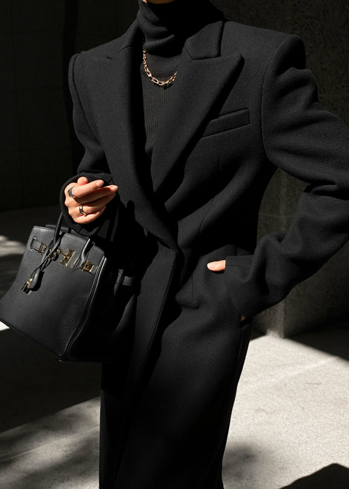 Melva Long Coat Black - Women