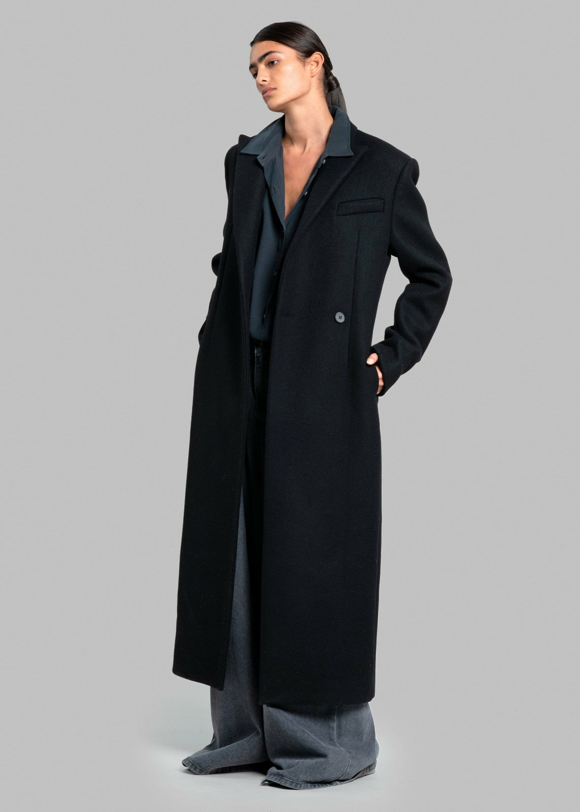 Melva Long Coat Black - Women