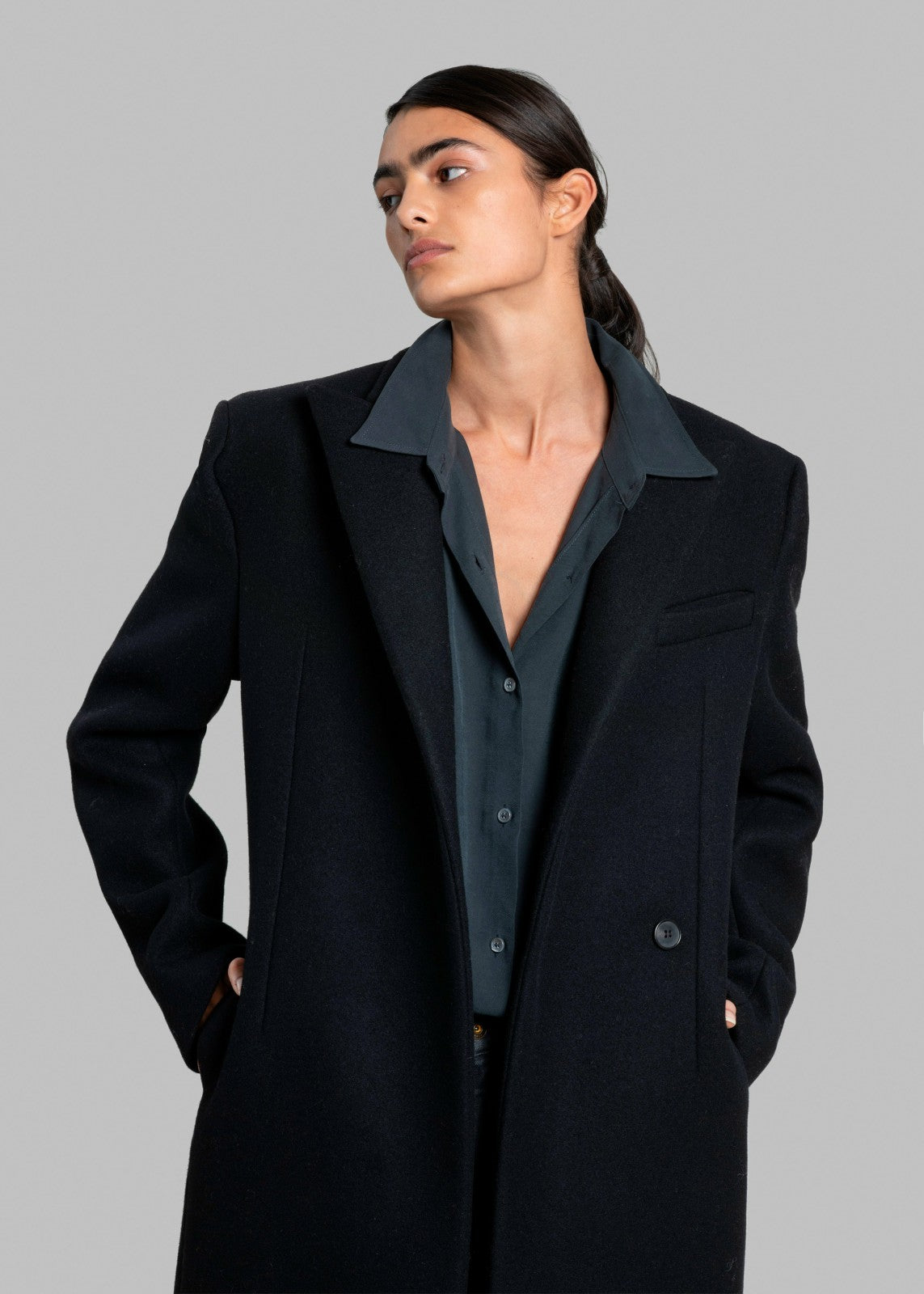 Melva Long Coat Black - Women