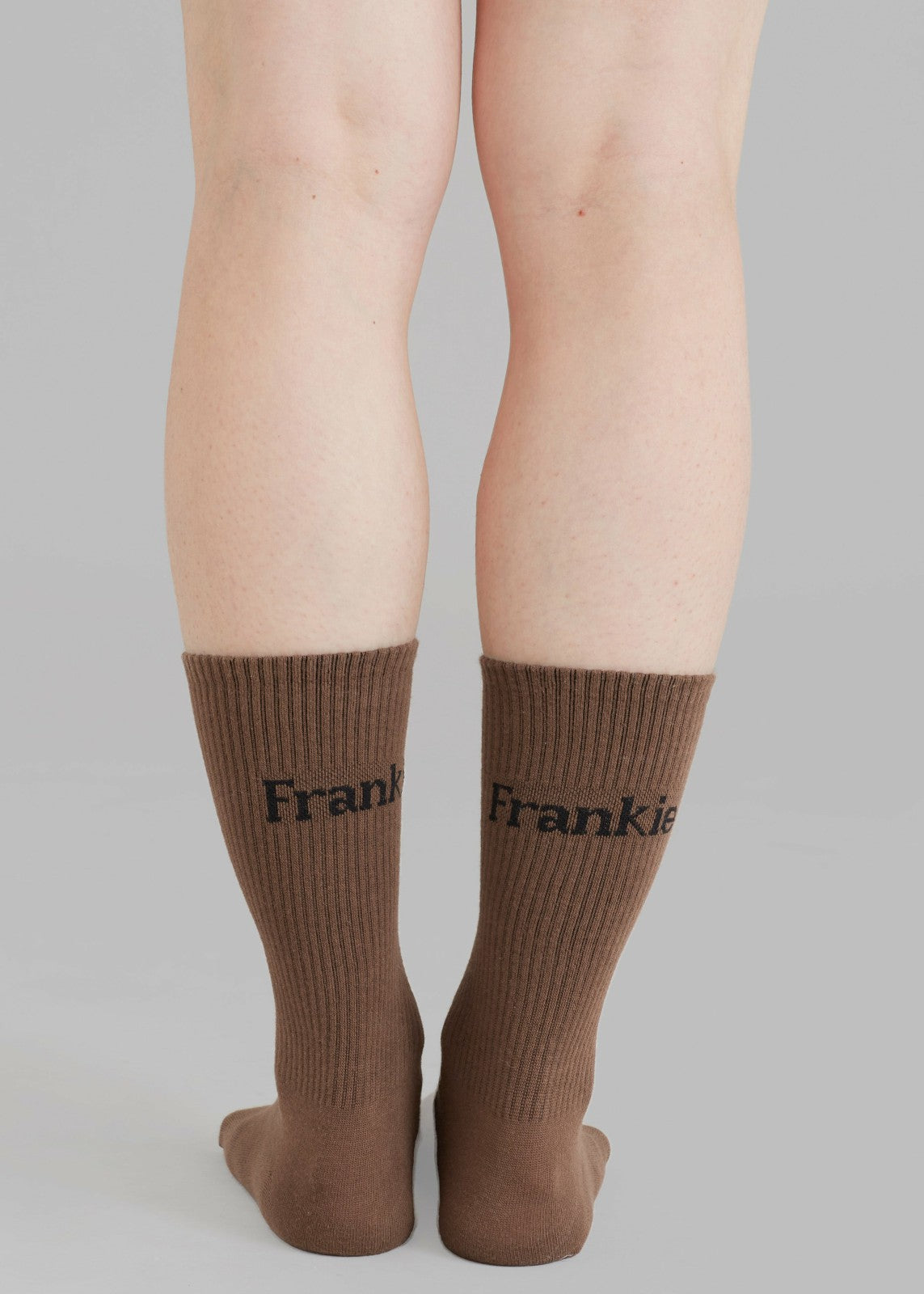 Frankie in English Ribbed Socks Brown - Men/Women