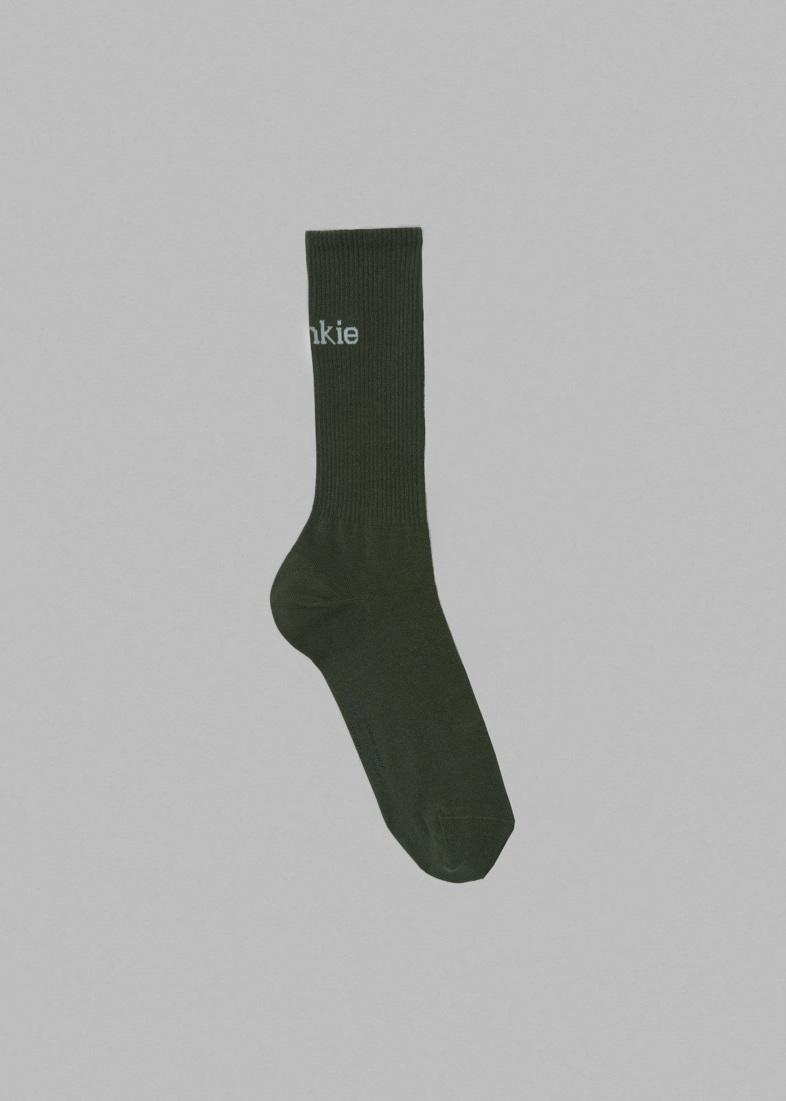 Frankie in English Ribbed Socks Army Green - Men/Women