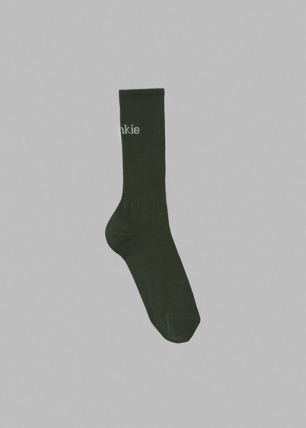 Frankie in English Ribbed Socks Army Green - Men/Women