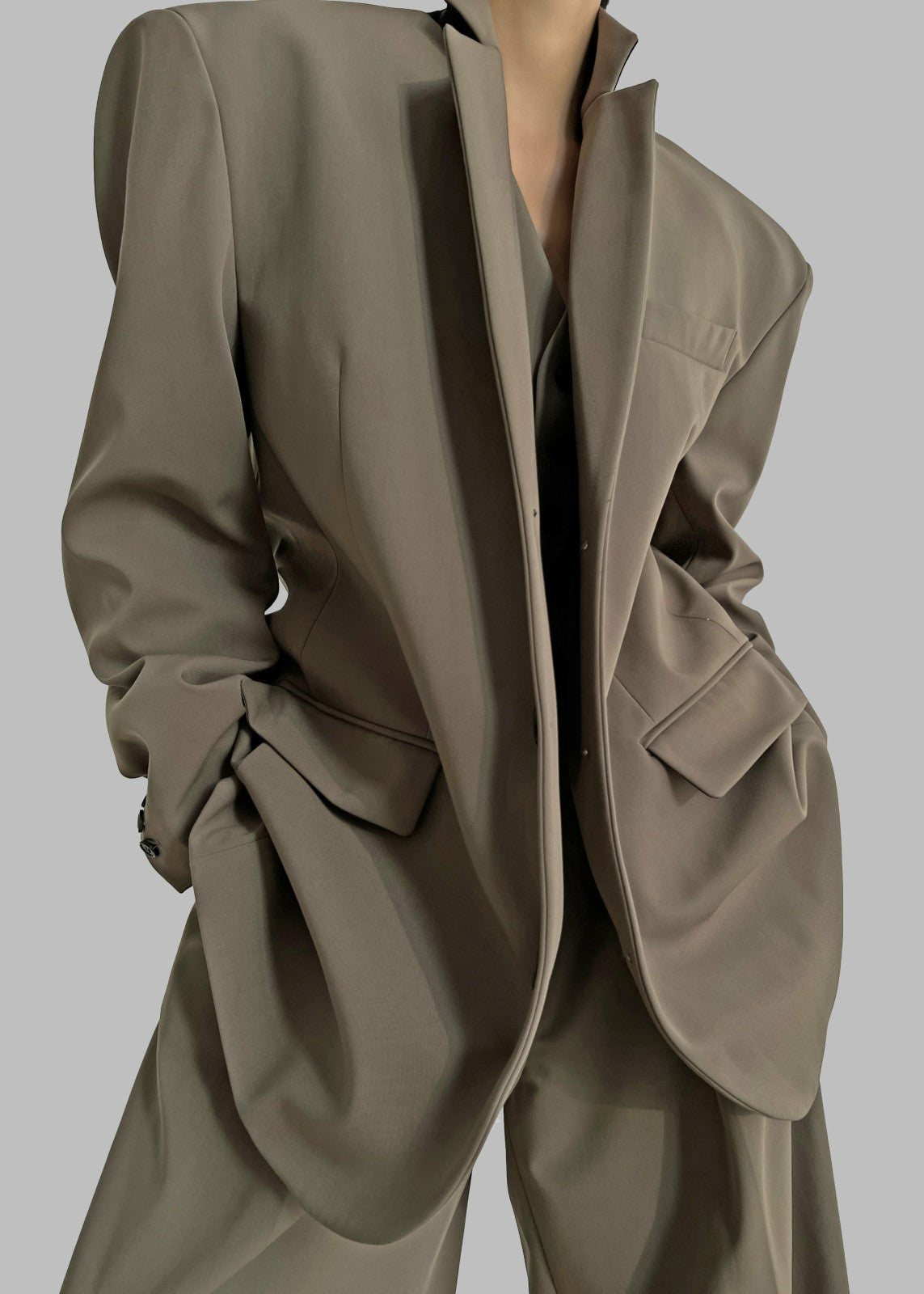 Tansy Oversized Blazer Olive - Women
