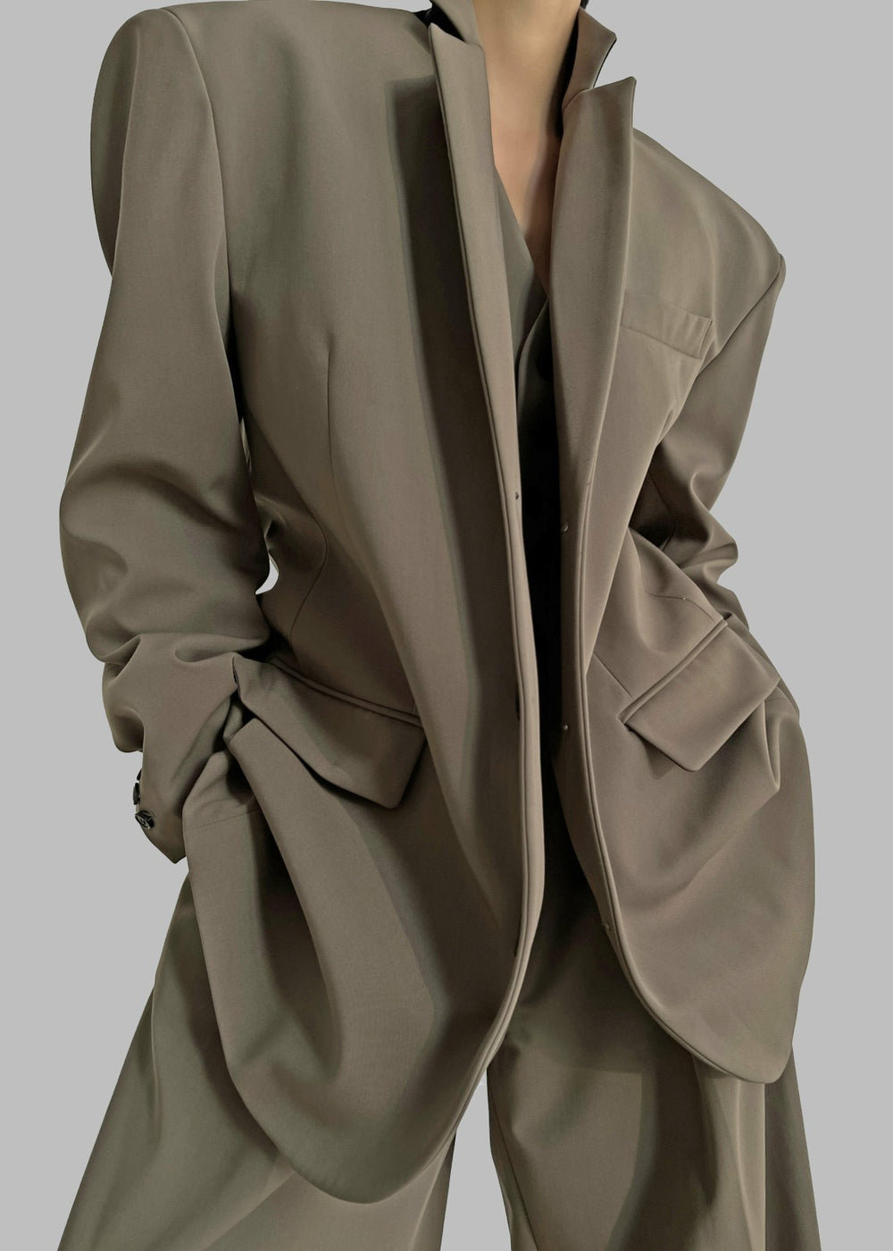 Tansy Oversized Blazer Olive - Women