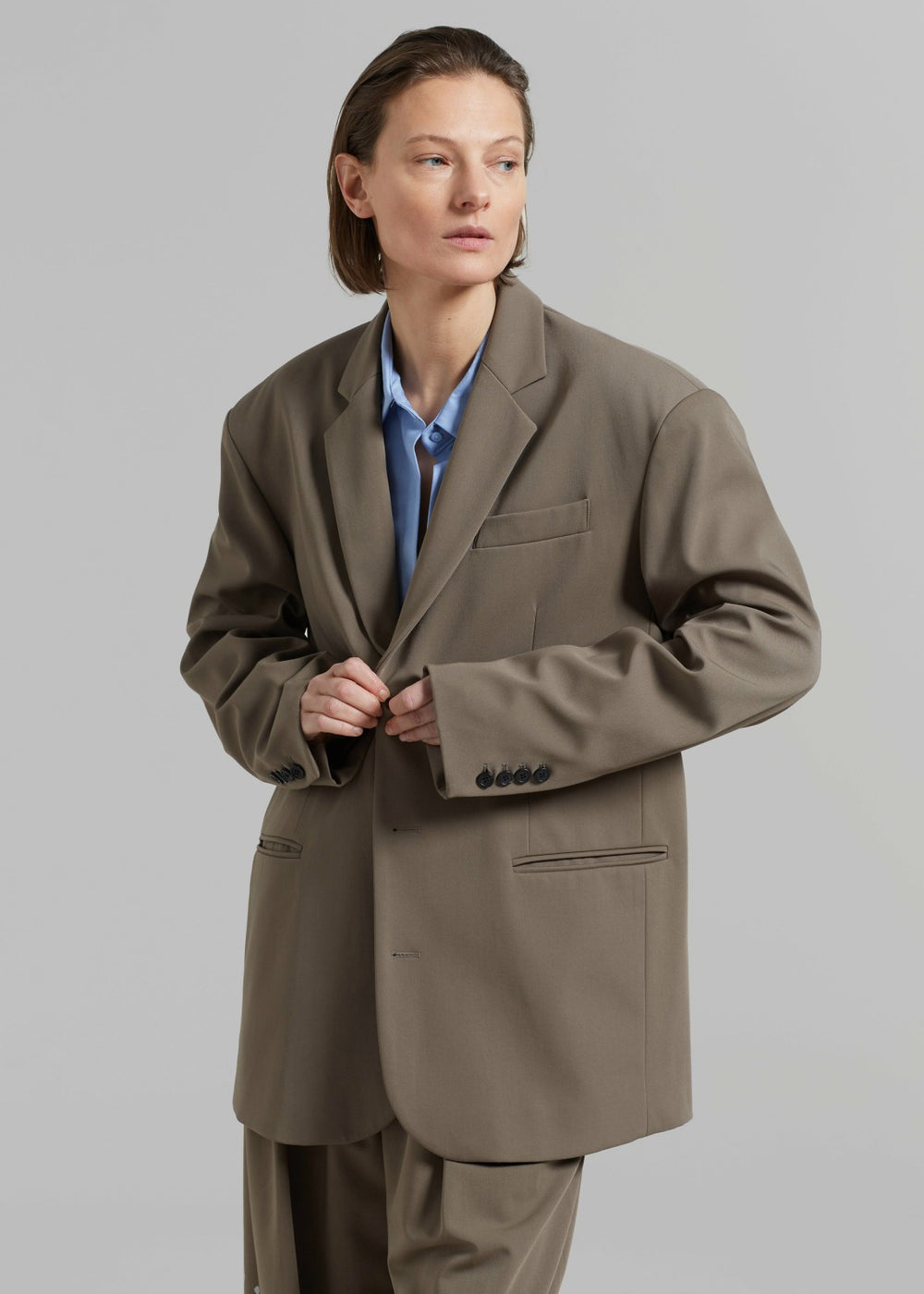Tansy Oversized Blazer Olive - Women
