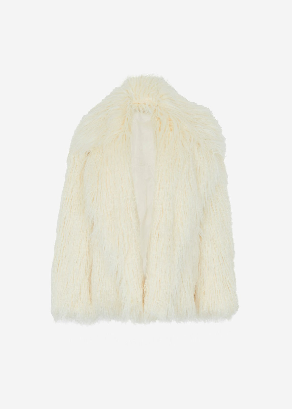 Liza Short Faux Fur Coat Off White - Women