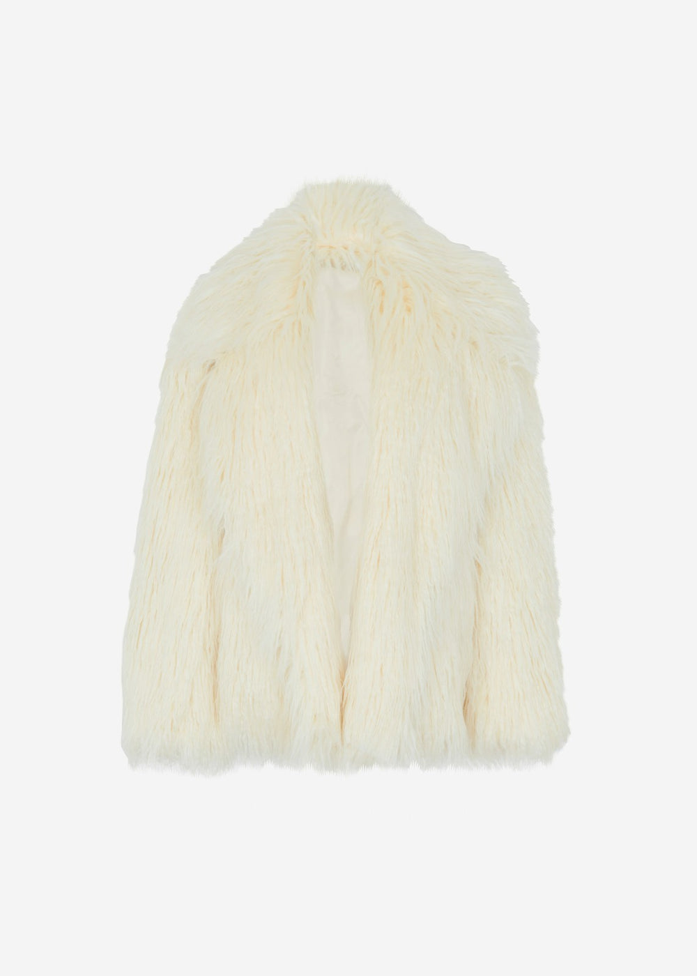Liza Short Faux Fur Coat Off White - Women