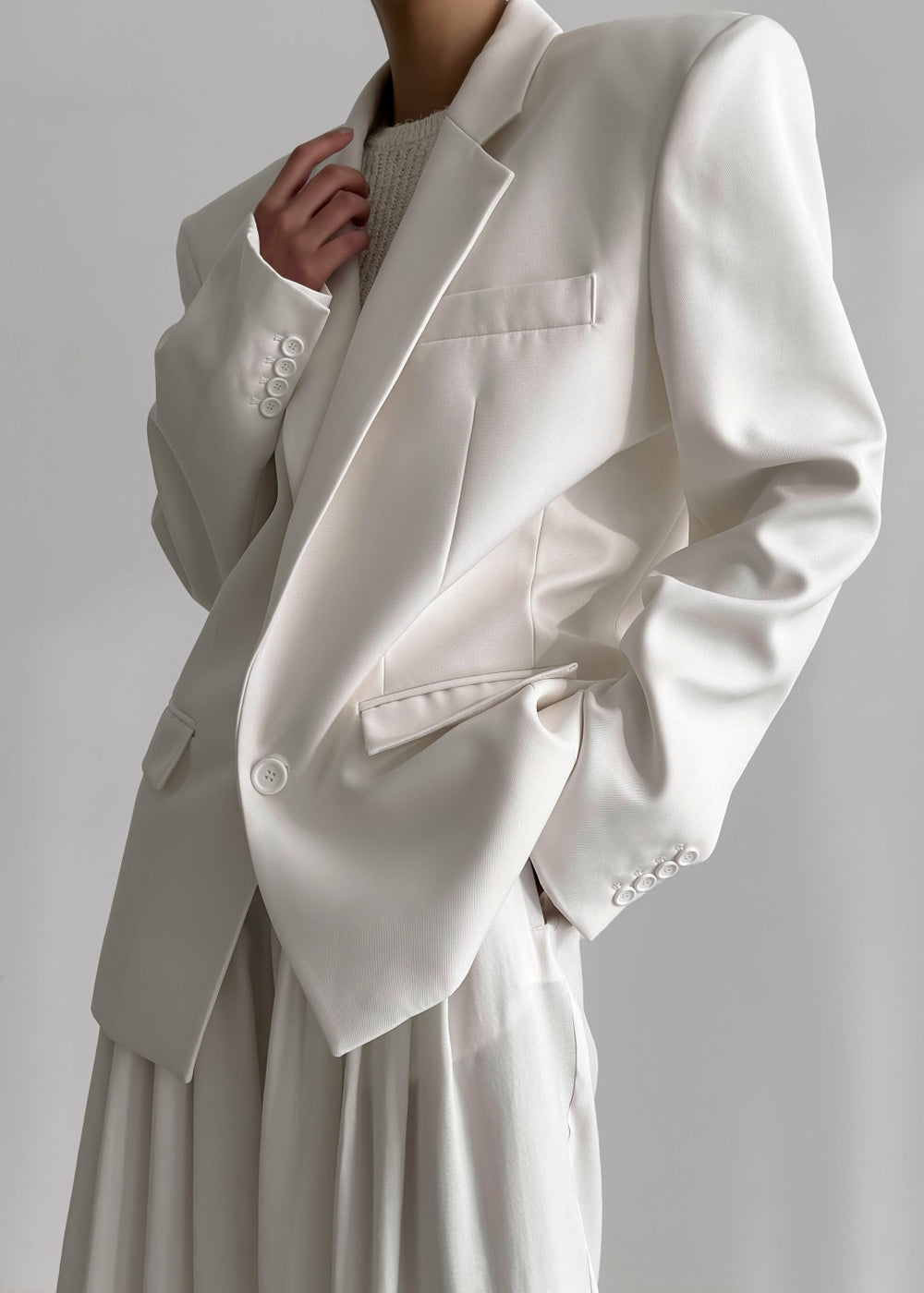 Jun Blazer White - Women