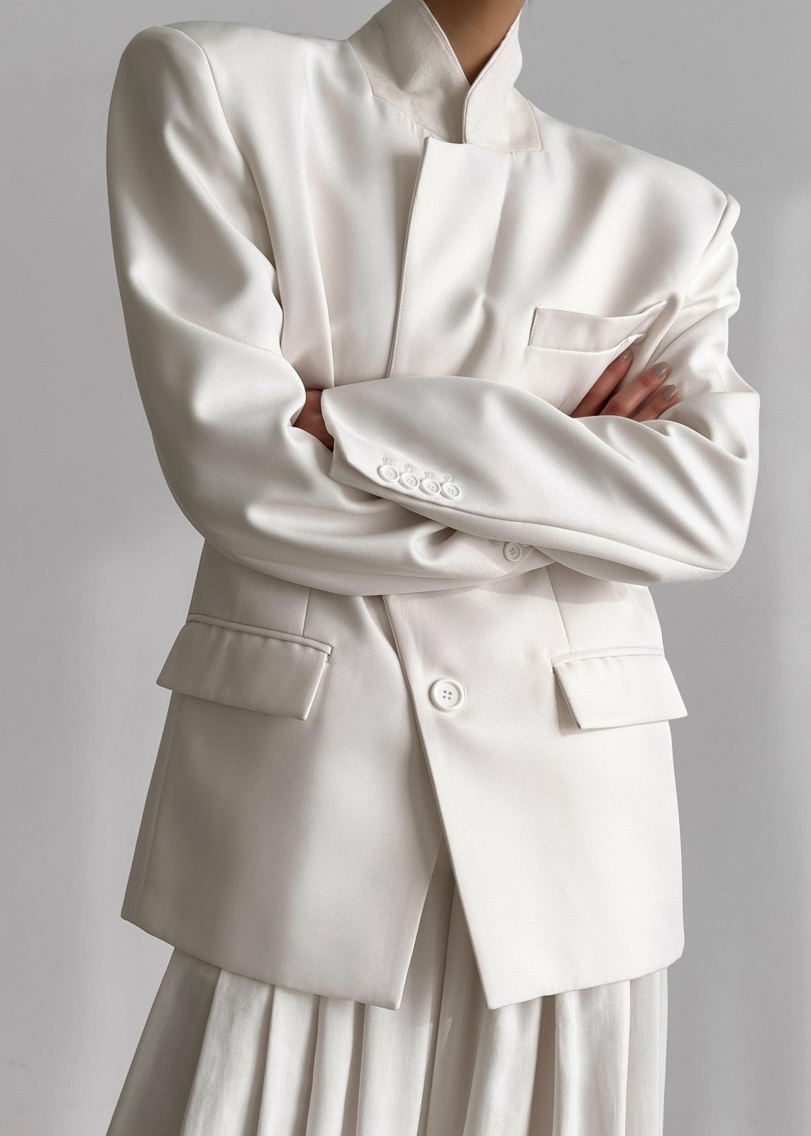 Jun Blazer White - Women