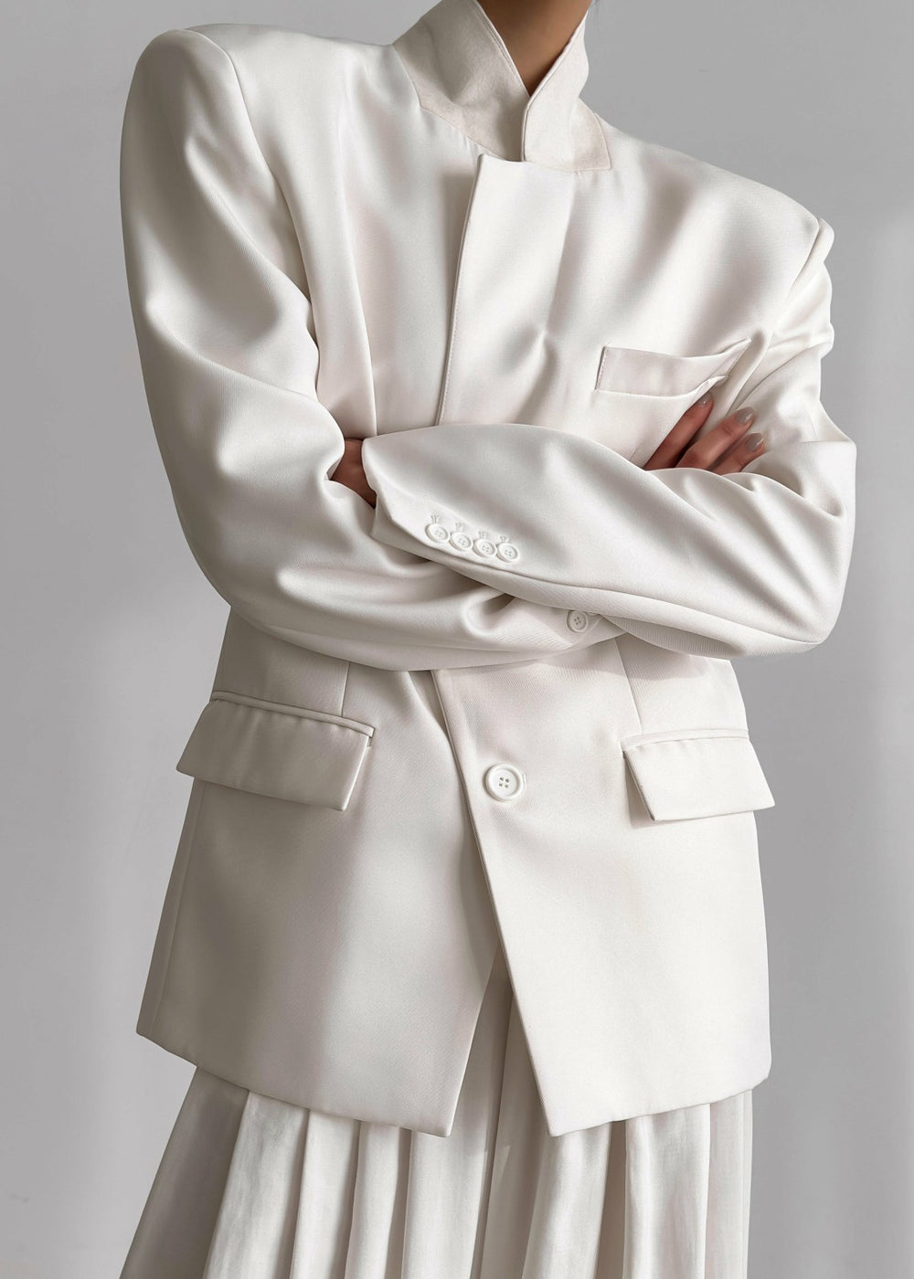 Jun Blazer White - Women