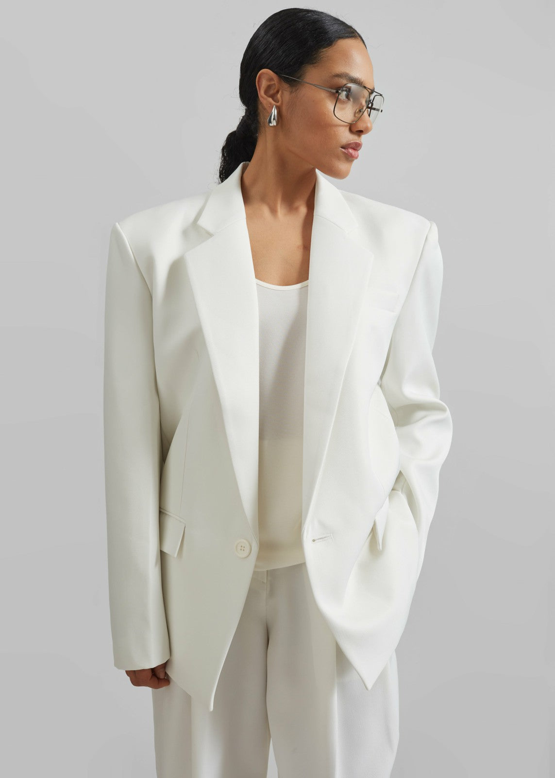 Jun Blazer White - Women