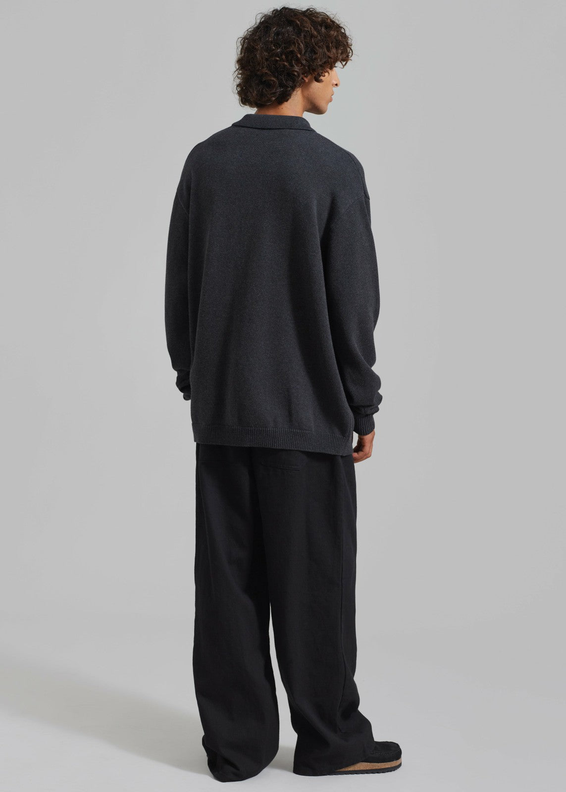 Myles Cardigan Charcoal - Men